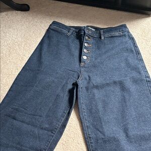 Joe Fresh High-Rise Dark Blue Button-Fly Jeans
